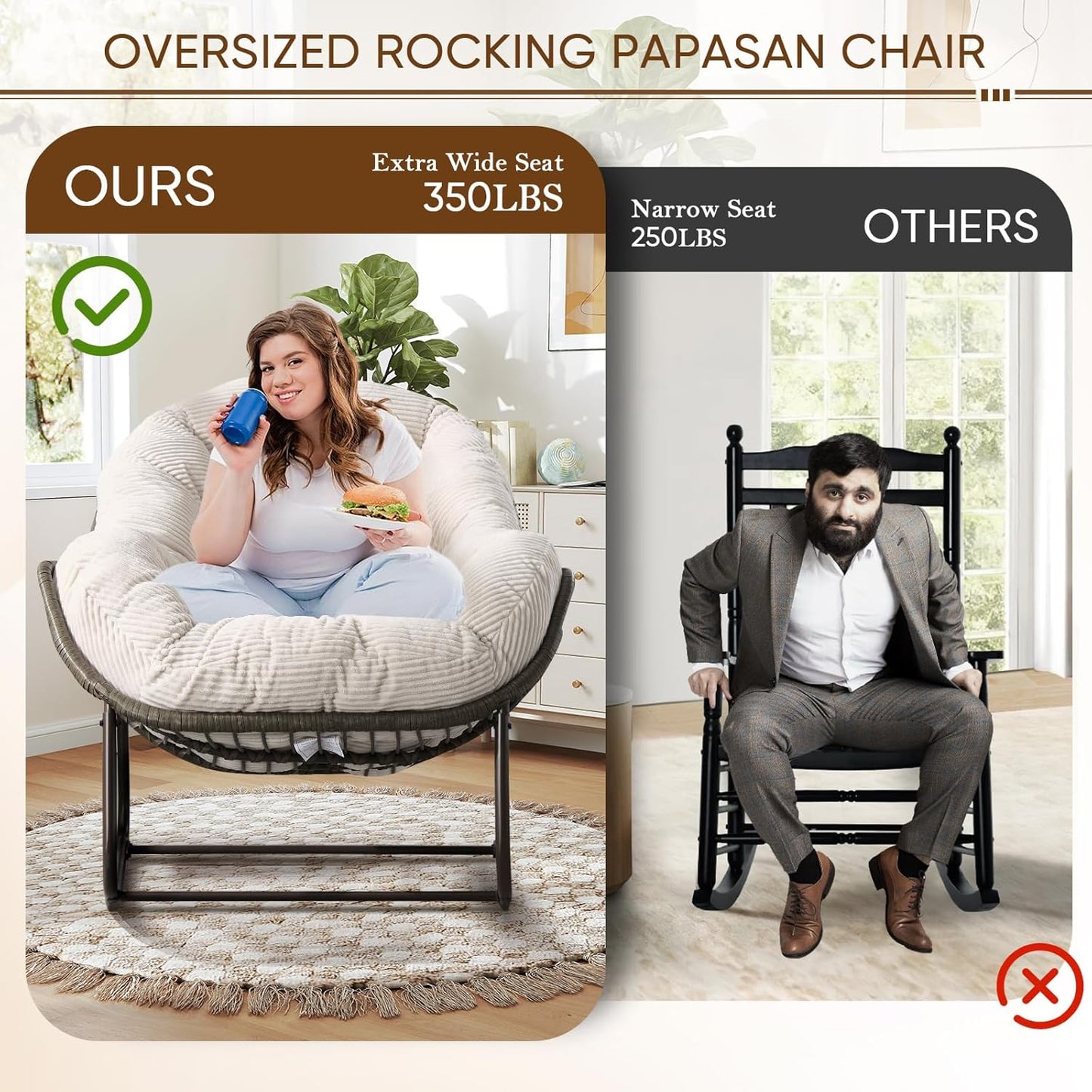 Rattan Hanging Egg Chair | Bohemian Nest Pod with Modern Flair for Garden & Patio
