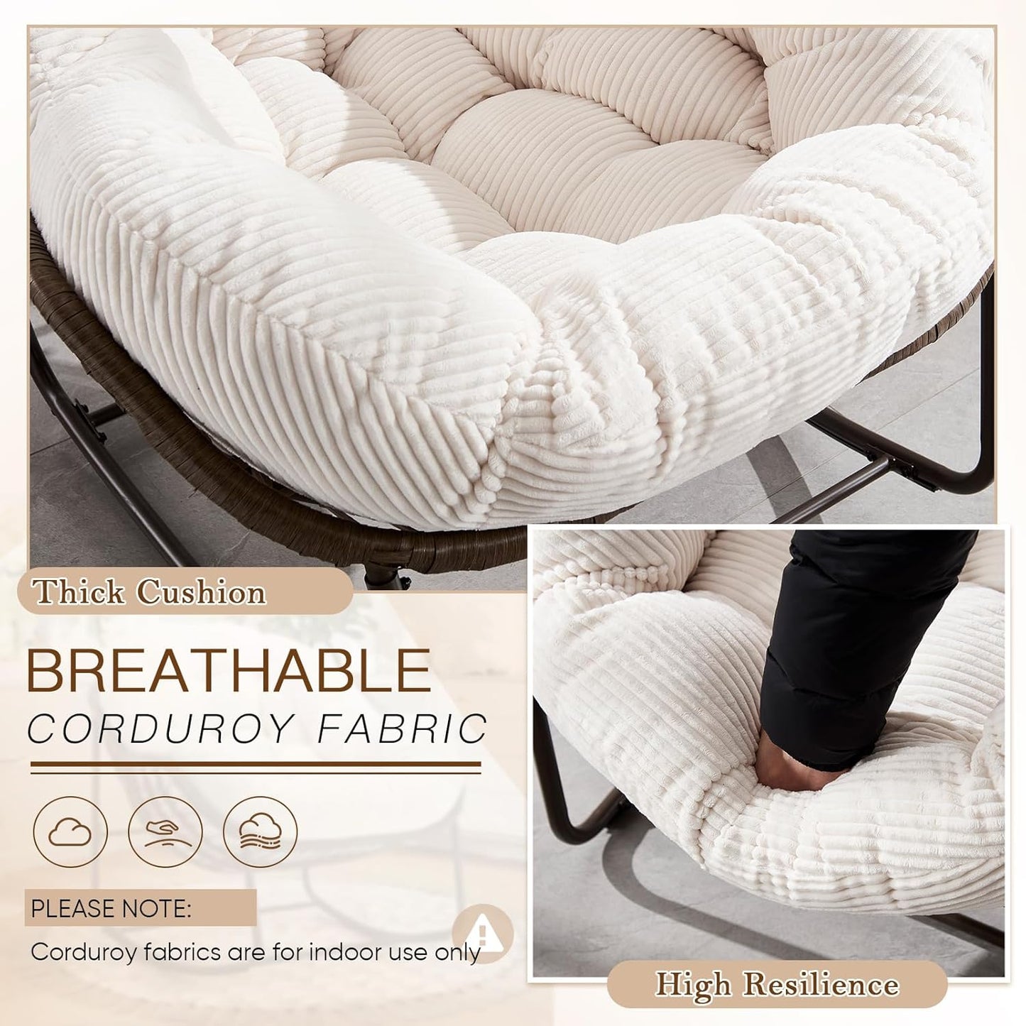 Rattan Hanging Egg Chair | Bohemian Nest Pod with Modern Flair for Garden & Patio