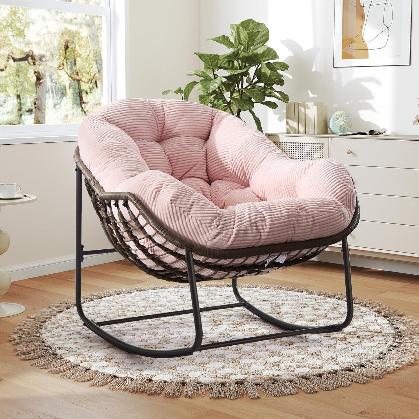 Rattan Hanging Egg Chair | Bohemian Nest Pod with Modern Flair for Garden & Patio