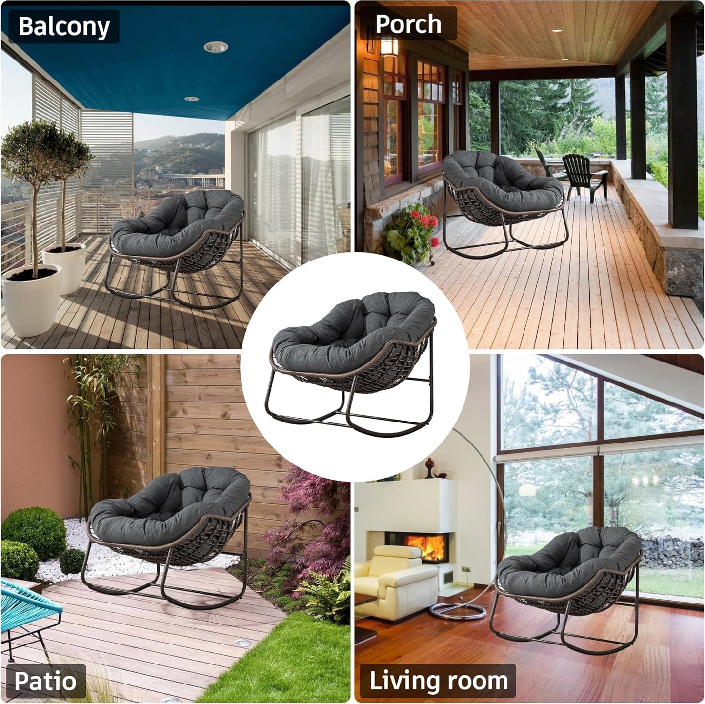 Rattan Hanging Egg Chair | Bohemian Nest Pod with Modern Flair for Garden & Patio