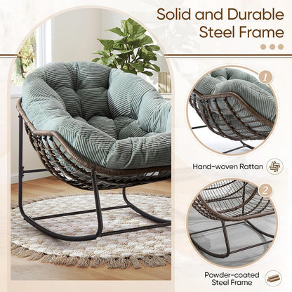 Rattan Hanging Egg Chair | Bohemian Nest Pod with Modern Flair for Garden & Patio