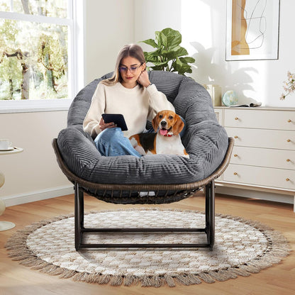 Rattan Hanging Egg Chair | Bohemian Nest Pod with Modern Flair for Garden & Patio