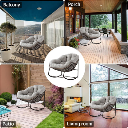 Rattan Hanging Egg Chair | Bohemian Nest Pod with Modern Flair for Garden & Patio