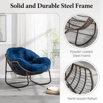 Rattan Hanging Egg Chair | Bohemian Nest Pod with Modern Flair for Garden & Patio