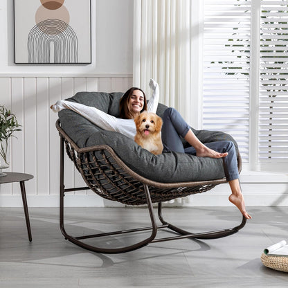 Rattan Hanging Egg Chair | Bohemian Nest Pod with Modern Flair for Garden & Patio