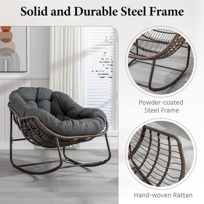 Rattan Hanging Egg Chair | Bohemian Nest Pod with Modern Flair for Garden & Patio
