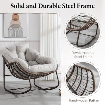 Rattan Hanging Egg Chair | Bohemian Nest Pod with Modern Flair for Garden & Patio