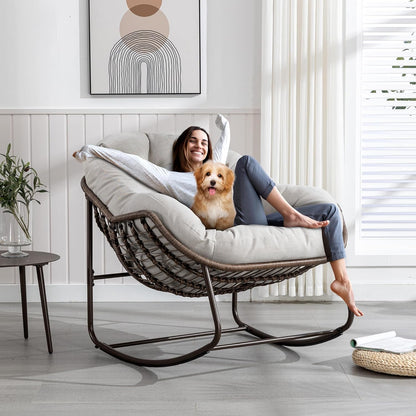 Rattan Hanging Egg Chair | Bohemian Nest Pod with Modern Flair for Garden & Patio