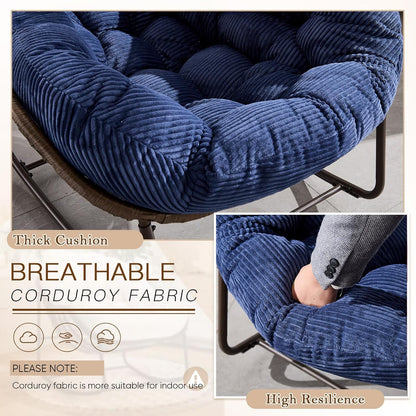 Rattan Hanging Egg Chair | Bohemian Nest Pod with Modern Flair for Garden & Patio