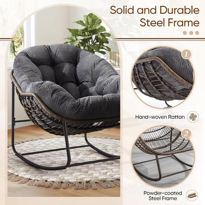 Rattan Hanging Egg Chair | Bohemian Nest Pod with Modern Flair for Garden & Patio