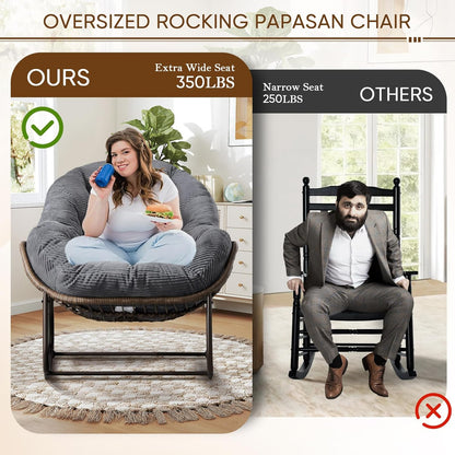 Rattan Hanging Egg Chair | Bohemian Nest Pod with Modern Flair for Garden & Patio