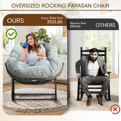Rattan Hanging Egg Chair | Bohemian Nest Pod with Modern Flair for Garden & Patio
