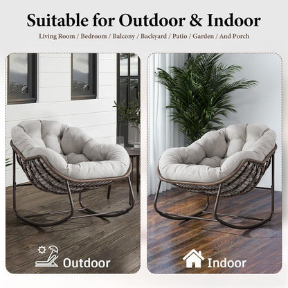 Rattan Hanging Egg Chair | Bohemian Nest Pod with Modern Flair for Garden & Patio