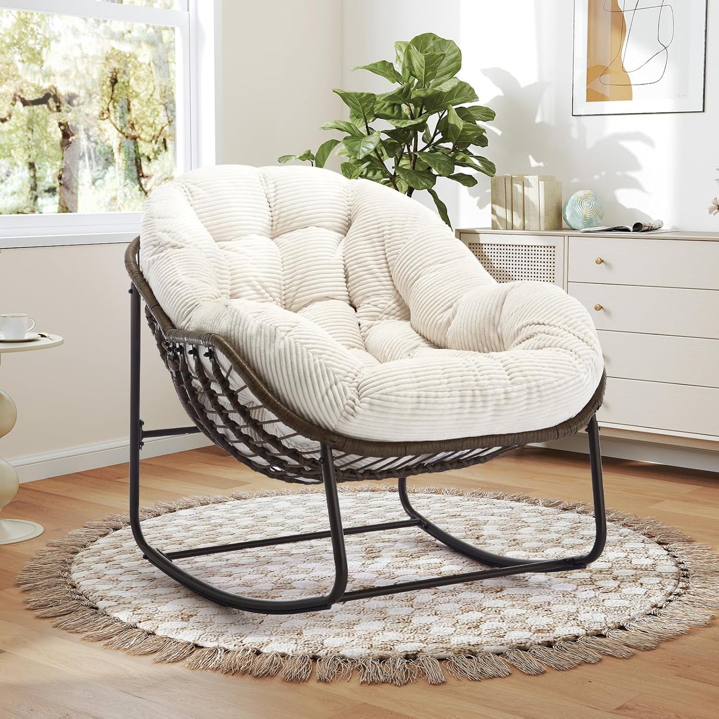 Rattan Hanging Egg Chair | Bohemian Nest Pod with Modern Flair for Garden & Patio